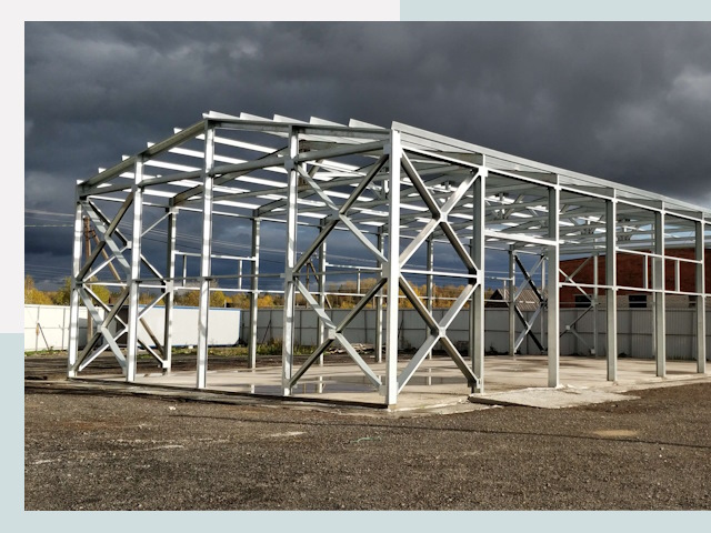 Двускатные ангары в Кронштадт от 626 руб. за квадрат