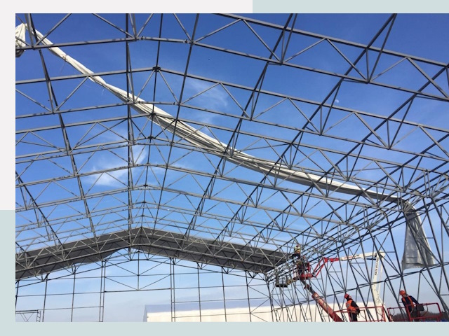 Шатровые ангары от 626 руб. в Кронштадте и Ленинградской области