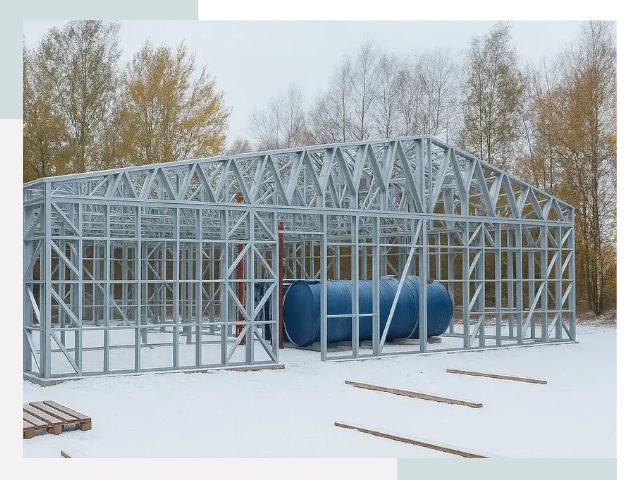 Металлические ангары в Кронштадте