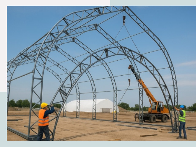 Монтаж ангаров в Кронштадте от 626 руб. - Надежно и быстро